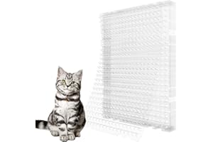 Kyrieval Anti Gatos Juego de 12 Rejillas Pinchos para Gatos: Duradera para Uso en Interiores y Exteriores para jardín, parterres y repisas de balcón