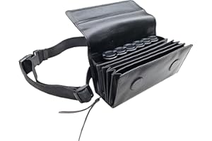 CLAIRE-FONCET - Marsupio Portafogli cameriere in vera pelle di bufalo, con dispenser portamonete 6 pezzi di Euro, chiusura con calamite, bar, ristorante.