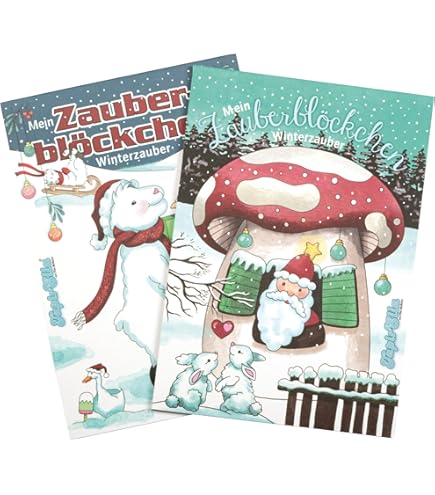 Mimi Und Anton Rubbel Adventskalender DIY - 97-teiliges Bastelset Mit Gutschein-Karten Im Nordic Style