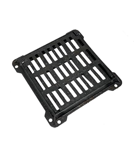 Plaque D'égout En Acier Inoxydable Encastrée 20x20 Cm - Capacité 1 Tonne, Trous De Drainage, Pour Allée, Cour, Trottoir