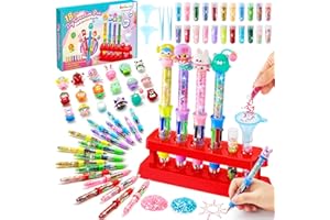 Contever Fabrique a Stylo, 18 Atelier des Stylos Personnalisé avec Recharge 4 couleurs, Loisir Creatif Enfant, Activite Manuelle Enfants 5-12 Ans, Idée Cadeau Fille Garcon 4 6 7 8 Ans