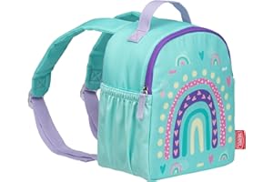 Thermos Isolierte Lunchtasche für Kinder, Regenbogen türkis, 4L, Kinderrucksack mit verstellbaren Gurten & Seitenfächern, ideal für Kindergarten und Kita, frei von BPA und PVC