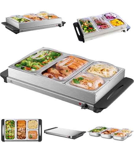 Royal Catering Chafing Dish GN 1/1 9L: Mantén Tus Alimentos Calientes Con Elegancia (Baño María, Acero Inoxidable)