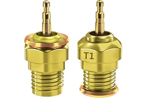 2Pcs Vgoohobby Glow Plug Gold-Plated Universal T2 Hot Spark 70117 Nitro Engine Parts Compatible with 1/8 1/10 Traxxas Himoto Kyosho HSP HPI Redcat RC Car Truck
