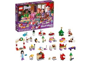 LEGO 41420 Friends Le calendrier de l’Avent LEGO Friends 2020 Jeu de construction de Noël incluant les personnages d'Emma, des Elfes et l'Atelier du Père Noël