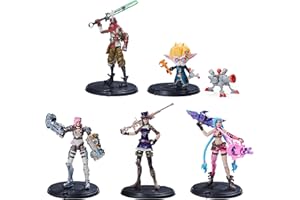 League of Legends, Dual Cities Pack w/Exclusive Jinx, Heimerdinger, Vi, Caitlyn, and Ekko, 4-Inch Collectible Figures, Accessories, Ages 12 and Up