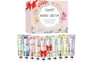 CHERIOLL Set Creme Mani Regalo,Crema Mani Riparatrice,10pz Travel Size Crema mani,Idee Regalo Donna Compleanno, Festa e Anniversario, 12 Diversi Profumo