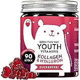 Kollagen & Hyaluron Gummibären zuckerfrei - Hochkonzentrierter Anti Aging Komplex mit Kollagen, Hyaluron, Coenzym Q10, Antiox