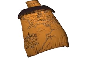 Elbenwald Lord of The Rings Pościel z Motywem Mapy Śródziemia dla Mężczyzn Kobiety Unisex