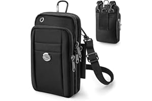 Borsello Uomo Tracolla NEUTYPECHIC, Piccolo Borsellino Uomo Regolabile per Uomo Donna, Tracolla Marsupio Uomo, Marsupio Uomo Piccolo Ideale per Lavoro, Sport, Ciclismo, Outdoor Trekking(Nero)