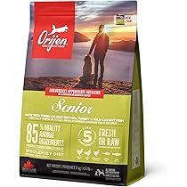 Orijen Senior | 2 kg | Trockenfutter fr ltere Hunde | Mit Huhn, Truthan  und Fisch | Fr eine ausgewogene Ernhrung | Fr einen ausgeglichenen  Blutzuckerspiegel : Amazon.de: Haustier