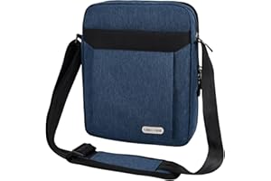 UBAYEE Borsello Uomo Tracolla in Tela con Multi-scomparti (Compatibile con Tablet iPad da 10,5 Pollici, 25 cm), Blu marino