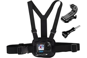 Suptig Supporto toracico, cinghia pettorale regolabile, materiale traspirante per GoPro Hero 12 Hero 11 Hero 10 Hero 9 Hero 8 Hero 7 Hero 5 Hero 4 Hero 3, AKASO, DJI osmo e altre action camera (nero)