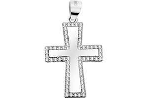 Sofia Milani - Necklace Pendant 925 Silver - with Zirconia Stones - Cross Design - 60257