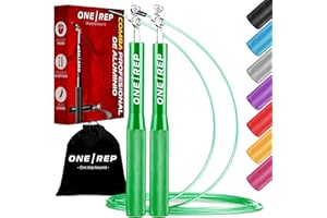 ONE REP | Comba Profesional de Aluminio Ajustable – Cuerda de Saltar para Crossfit, Boxeo y Fitness | Jump Rope Ligera y Rápida con Rodamientos 360° Antideslizante