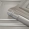YöL Grey Sample Amara Wood Panel Effect Wallpaper Textured Vinyl