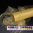 Crystal Organza Tulle Fabric Roll, 30cm x 45m Sheer Silky Shiny Netting Spool for Wedding Party Decoration Bridal Shower Table Runner (Gold)