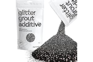 Glitter per stucco nero additivo per piastrelle stucco bagno scintillante Hemway 100 g / 3,5 oz