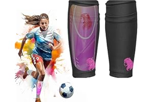 LEMON PIE PRODUCTS shin pads girls Youth Sports Shin Guards - Shin Pads for Girls & Women's football with 5mm EVA Padding – Elastic Sleeves, Insert Pocket, and Carry Case. One size fits all from 8 years old to adult