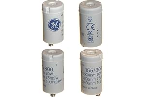 4pk Starter per 75-125 Watt T12 singolo tubo fluorescente luci 240v General Electric (GE) 155/800