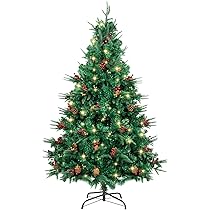 Soontrans Weihnachtsbaum Miwa 180cm Mit Beleuchtung - Naturgetreue Fichte Mit 300 LEDs
