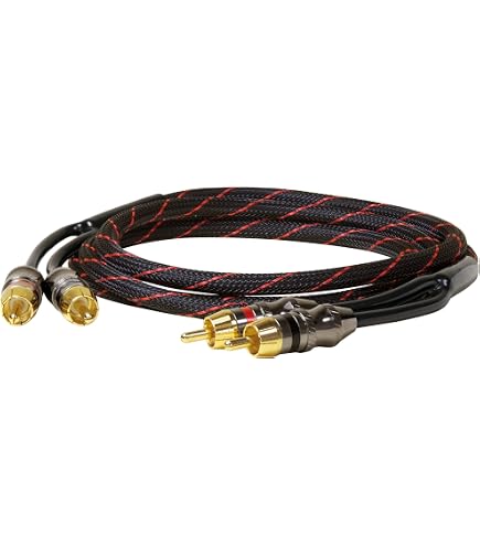 WORLDS BEST CABLES Cavo Interconnessione RCA Stereo 0,75m - Gotham GAC-4/1 Nero Con Connettori Amphenol ACPR Placcati Oro