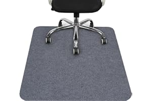 COSYLAND Protector de Suelo para Silla de Ruedas 120x90 cm, Alfombrilla Protectora para Silla de Oficina o Gaming, Apta para Suelo Duro, Gris Claro