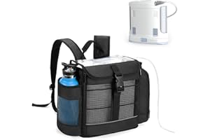 Curmio Bolsa Portátil para Concentradores de Oxígeno, Mochila POC Compatiple con Inogen One, Oxygo, Caire Units, SimplyGo Mini, Bolsa para viaje para Concentradores de Oxígeno,Negro