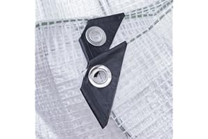 COST WISE Clear & Reinforced Tarpaulin/Ground Sheet/Fly Sheet,builders tarp,garden dry cover,winter plant cover up (4m x 6m)