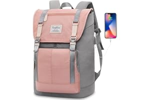 YAMTION Mochila para Mujer, Portátil 17 Pulgadas, Escolar Niña, Ordenador con USB