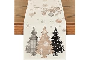 Artoid Mode Rosa Bäume Weihnachtsdeko Weihnachten Tischläufer, Winter Christmas Küche Tisch Dekoration Drinnen Urlaub Party Dekor 40x100 cm