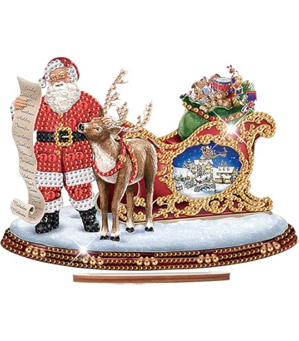 Kit Diamond Painting Chaussette De Noël DIY - 20x35cm, Activité Créative Et Décoration De Fête