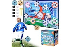 Geegear Fußball-Spielset für Kinder, Weich Flanell Fußballtore, Fußball mit Klettbällen Spielzeug Geburtstag Ostern Geschenke, Kleinkind-Geschenk für 3-, 4-, 5-, 6-, 7- und 8-jährige Jungen