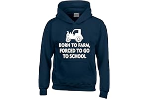 EDWARD SINCLAIR Born to Farm, Forced to go to School - Fun Childrens Tractor Hoodie