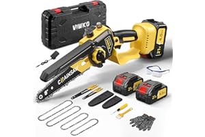 VIWKO Brushless Mini Chainsaw, 1000W 8000mAh 6 Inch & 8 Inch Mini Chainsaw Cordless, Electric Chain Saw Compatible with Makita Battery, Small Chain Saw to Cut Wood and Trees with Auto Oiler, Gift for Men
