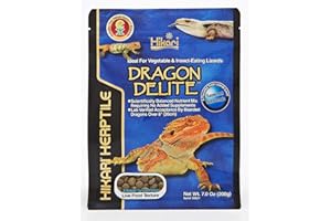 Hikari Herptile Dragon Delite Reptile Food Complete Diet for Insect & Vegetable Eating Lizardst, Live Feed Replacement for Bearded Dragons over 8"