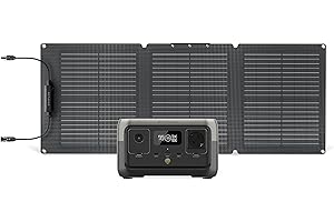EF ECOFLOW EcoFlow Station électrique portable River 2 avec Panneau solaire portable 60W, batterie LiFeP04, 256 Wh/charge rapide en 1 heure, générateur solaire pour camping extérieur/RV