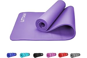 ZANGCO Yoga Mat - Multi-Purpose Extra Thick NBR Foam Exercise Mats, Suitable for Stretching, Pilates, Resistance Workout & Therapy, Home & Gym Equipment Accessory for Men Women Kids- 183X60CM