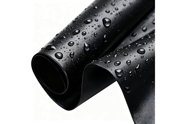Bâche pour bassin - 6 x 6 m, Robuste Noire Bâche de Bassin en PVC, Bâche Liner pour Bassin Flexible Durable Préformée pour Bassin à Poisson Cascade de Jardin, Fontaines, Jardins d'eau Cascades