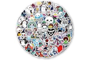 AUCEKO Undertale Set di 100 adesivi in vinile impermeabili per laptop, bambini, auto, moto, skateboard, bagagli, valigie, computer, graffiti Decal