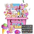 Beauenty Slime Kit for Kids,DIY Toys for Kids 6-12,Fluffy Cloud Foam Squish Glitter Slime Making Kits,Fun Kit Awesome Craft Toy Birthday Present Ideas (ice cream)
