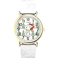 Timex X Peanuts Holiday Weekender unisex 38 mm leather strap watch TW2W24100