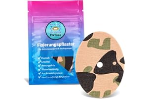 FixTape cinta transpirable para sensor Freestyle Libre 1 & 2 I Parche autoadhesivo cómodo para sensor de glucosa I Amigable con la piel e impermeable en diseños modernos I 7 piezas (Junglas)