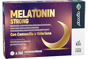 AGOCAP Mélatonine pour dormir avec Camomille et Valériane. Mélatonine forte, 1 mg avec 365 minicomprimés. Compléments pour dormir, Melatonine Pura, régule cycle Sommeil et réduit les symptômes du Jet Lag