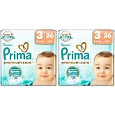 Prima Bebek Bezi Premium Care 3 Numara 26 Adet 2li paket