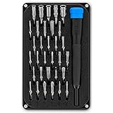 iFixit Moray Precision Bit Set, bit-kit with 32 Mini-bits (4 mm) and Precision Screwdriver for Repairing Electronics, Compati