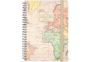 Legami - Agenda hebdomadaire Spiralata Large 2026, Travel, 12 mois large, fermeture avec élastique, journal de janvier 2026 à décembre 2026, en papier FSC certifié, 15 x 21 cm