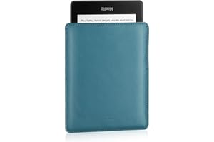 MoKo Funda Protectora de Cuero de PU Compatible con Kindle Voyage, Kindle Paperwhite 11ª Gen 2021, All-New Kindle 2019, Estuche Alcochado de Fieltro para Portátiles, Tormenta Azul