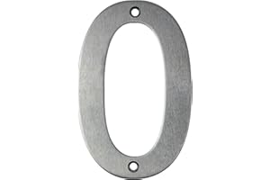 IBOO Número de casa, de acero inoxidable para atornillar, número de puerta de diseño (0)