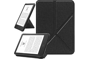 HoYiXi Funda para 6 Pulgadas Nuevo Kindle 11ª generación 2022 Funda Cover Protectora de Cuero con Soporte Plegable Delgada Estuche - Negro
